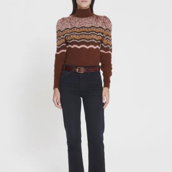 Vanessa Bruno Brown and Pink Patterned Sweater - Picture 2 of 9